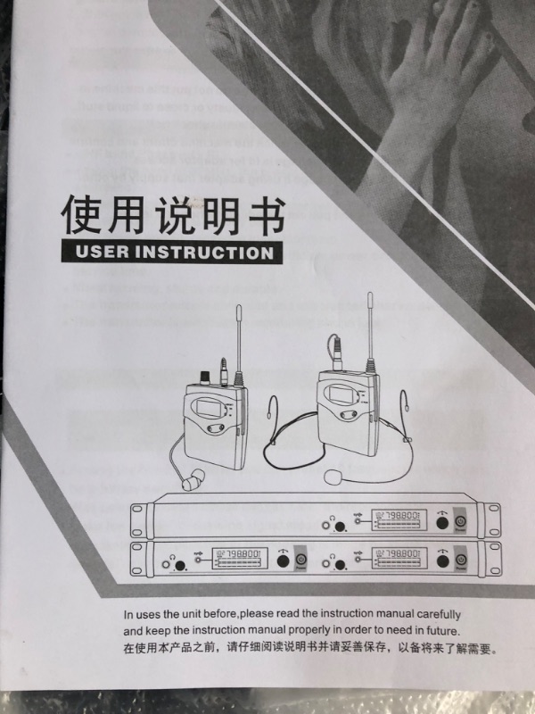 Photo 11 of *USED/SEE NOTES** XTUGA RW2080 Whole Metal Wireless in Ear Monitor System 2 Channel 2/4/6/8 Bodypacks Monitoring with in Earphone Wireless Type Used 902-928mhz (2 bodypack with Transmitter)