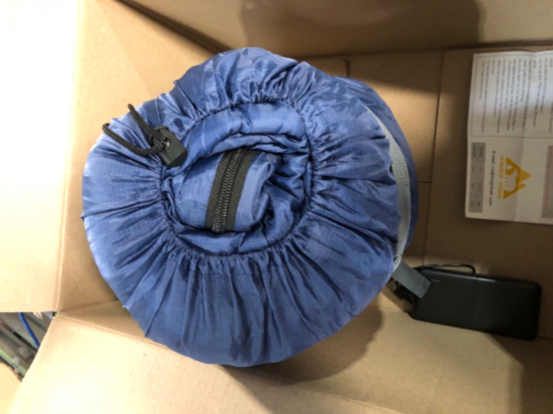 Photo 7 of **USED/UNABLE TO TEST ITEM*** KINGS TREK Sleeping Bag Heated with 20000mAh Battery Pack & Compression Bag, Waterproof Lightweight Sleeping Bag (Black, Blue & Purple)