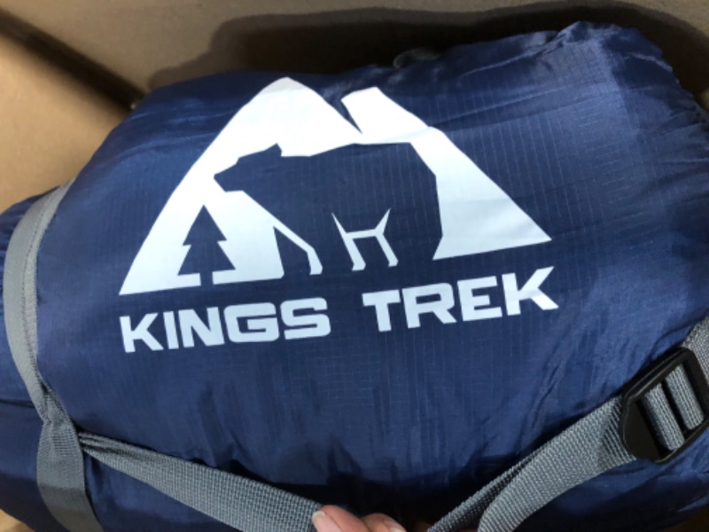 Photo 6 of **USED/UNABLE TO TEST ITEM*** KINGS TREK Sleeping Bag Heated with 20000mAh Battery Pack & Compression Bag, Waterproof Lightweight Sleeping Bag (Black, Blue & Purple)