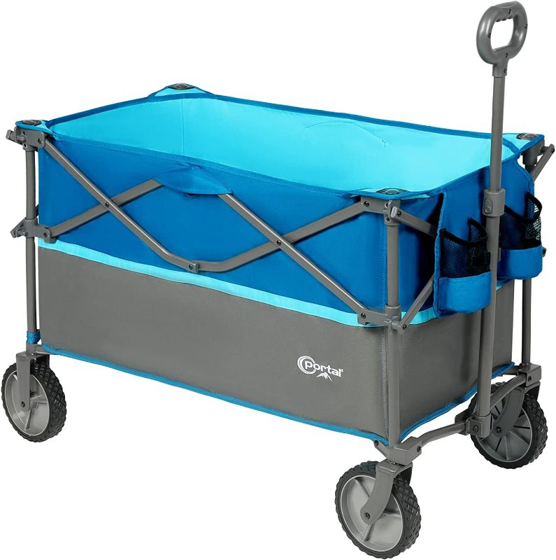 Photo 1 of **SEE NOTES**
PORTAL Folding Utility Wagon Collapsible Cart with Wheels Heavy Duty Foldable