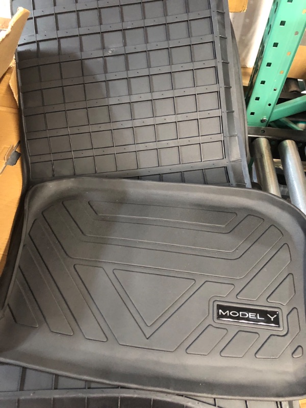 Photo 1 of Pedigree 3D TPE Material Tesla Model Y Trunk Mat Model Y Full Cover All Weather Rear Trunk Storage Mat Custom Fit Heavy Duty Rubber Odorless Model Y Accessories 2020 2021 2022(Trunk mats+Cargo mats)