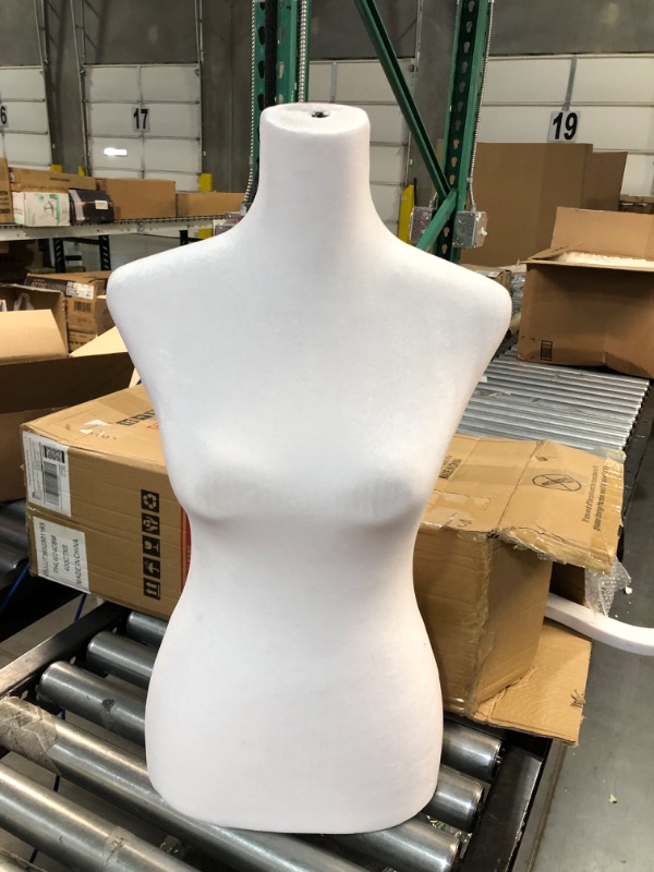 Photo 4 of *USED/SEE NOTES Female Dress Form Mannequin Torso Body with Adjustable Tripod Stand White