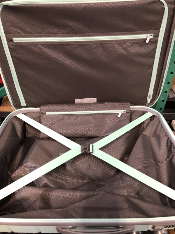 Photo 6 of *USED* Samsonite Freeform Hardside Expandable with Double Spinner Wheels, Checked-Medium 24-Inch, Mint Green 