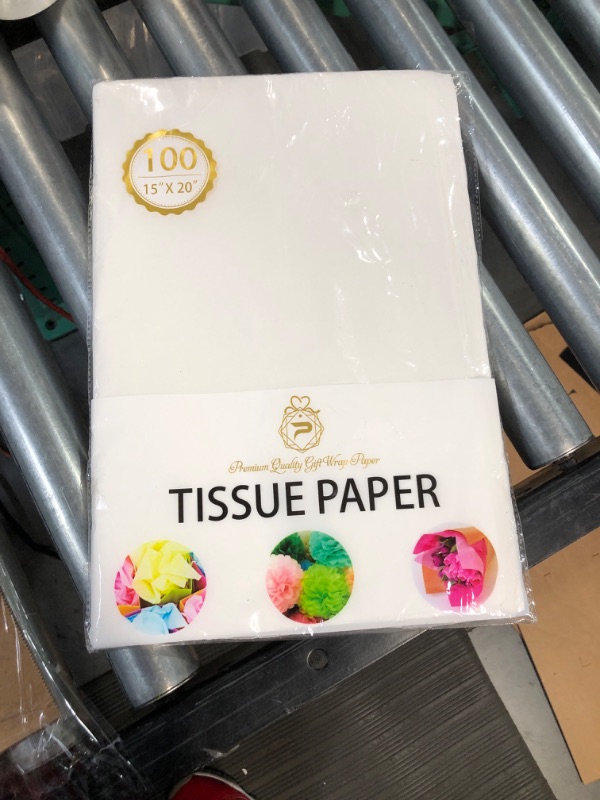 Photo 1 of Basic Solid White Bulk Tissue Paper 15" x 20" - 100 Sheets
