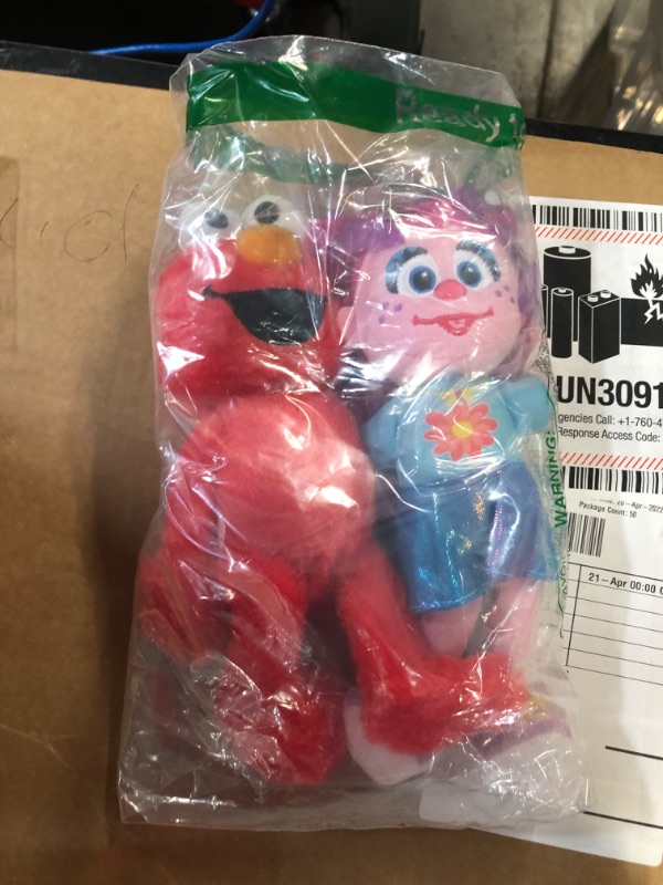 Photo 1 of Sesame Street Friends Elmo and Abby Cadabby 8-inch 2-Piece Sustainable Plush Stuffed Animals Set