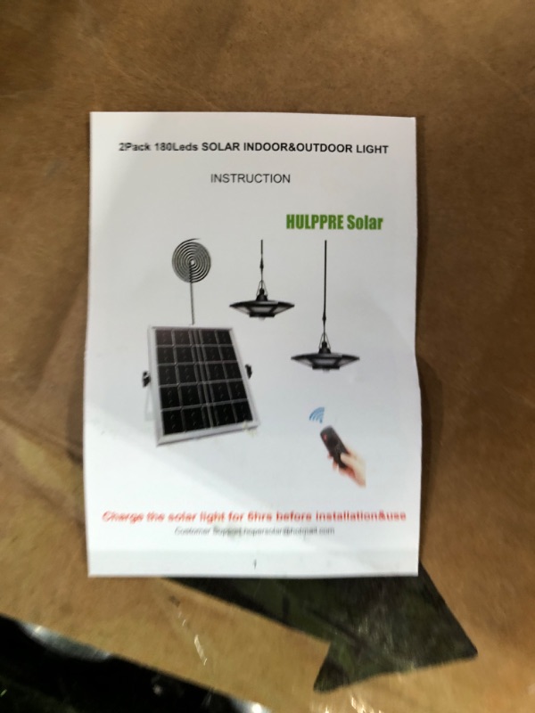 Photo 5 of (UNABLE TO TEST) HULPPRE 2pack Solar Shed Light Motion Sensor 5 Modes-Daytime Avaialble 180Leds 360° Bright Solar Light Indoor&Outdoor