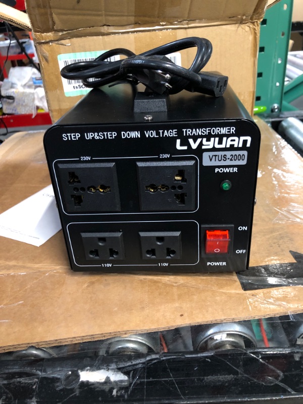 Photo 2 of Yinleader VTF-2000VA 2000W Voltage Converter Transformer(220V to 110V, 110V to 220V) 2000 Watt Step Up/Down Converter 110/120 Volt - 220/240 Volt