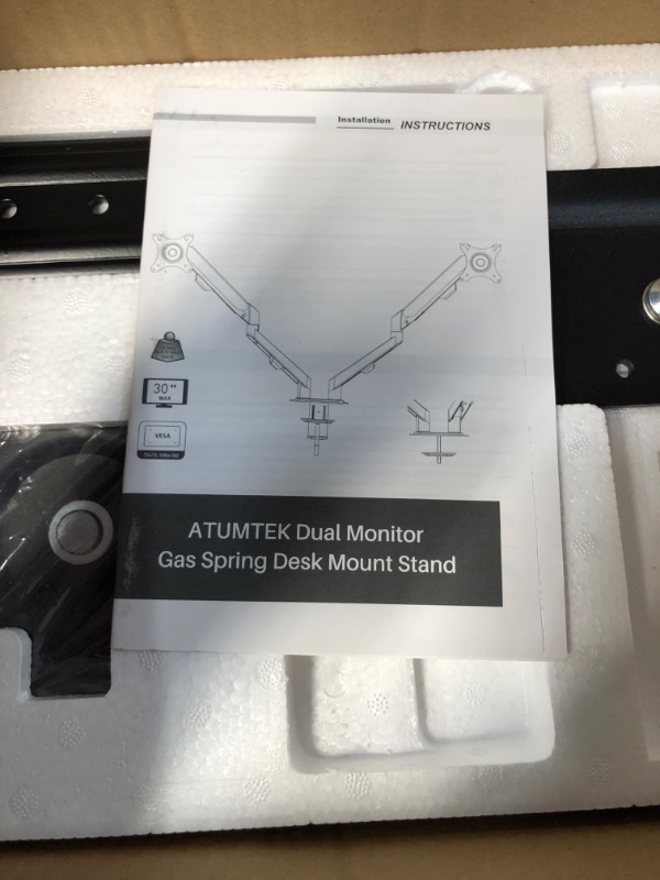 Photo 2 of EVEO High-Grade Dual Monitor Stand 10-27" - Ergonomic Monitor Stands for 2 Monitors, Swivel VESA Bracket, Computer Monitor Stand, - Easy to Setup