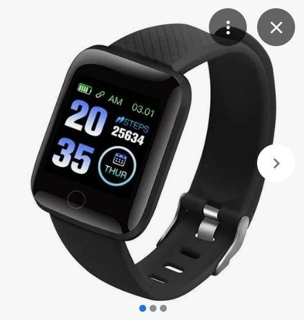 Photo 1 of STOCK PHOTO IS REFERENCE ONLY* WRIST BAND IS RED** 1.3-inch Touchscreen Smart Bracelet Sports Watch Waterproof Fitness Tracker Black - LIKE NEW** 