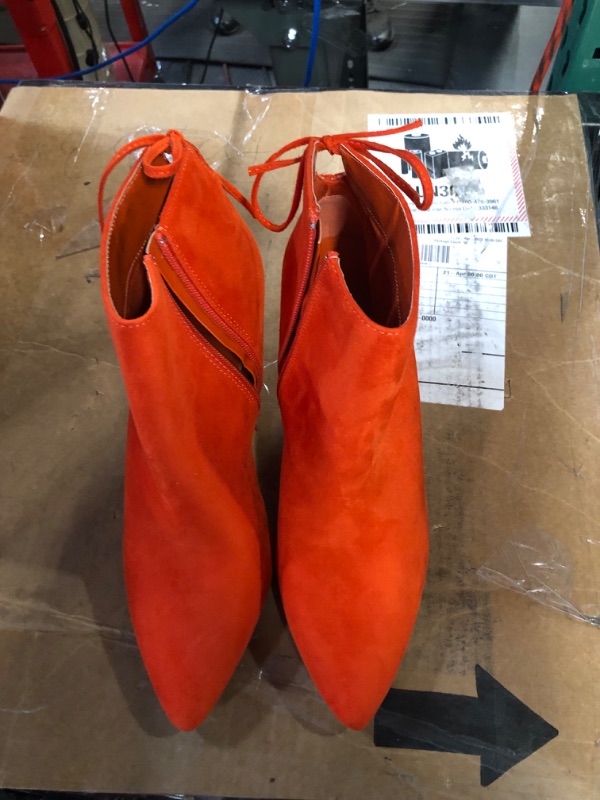 Photo 2 of ****SEE NOTES*****
DREAM PAIRS Women's Pointed Toe Stiletto High Heel Ankle Booties 10 Kizzy-1 Orange/Suede