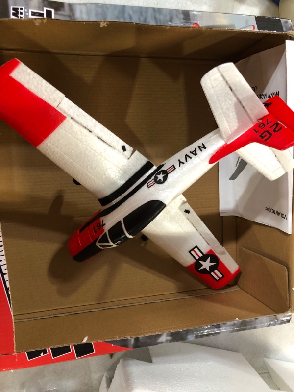 Photo 3 of ***USED/DAMAGED*** VOLANTEXRC Remote Control Plane 2.4Ghz 4CH with Aileron T28 Trojan 