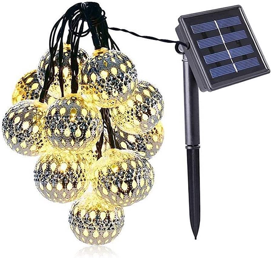 Photo 1 of LED Waterproof Silver Wire Firefly Lights Solar Powered Lantern 