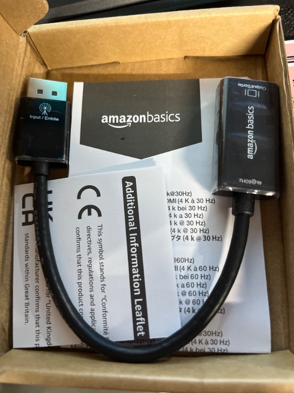 Photo 2 of Amazon Basics DisplayPort to HDMI Adapter (4k@60Hz) 4K/60Hz DisplayPort