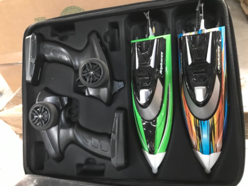 Photo 2 of ALPHAREV RC Boat with Case R308MINI 2 Packs 20+ MPH Remote Control Boat for Pools and Lakes, 2.4 GHZ RC Boats for Adults and Kids R308MINI Two Packs