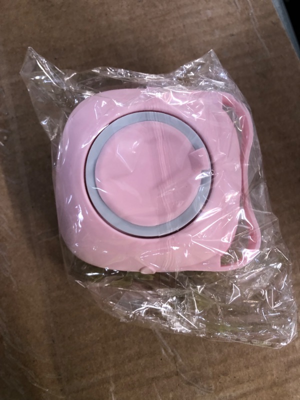 Photo 2 of (FACTORY SEALED) Silicone Massage Exfoliating Bath & Shower Brush with Soap Dispenser-Can Filled with 80Ml (Pink)