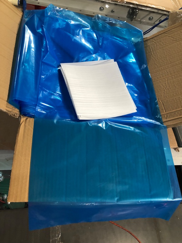 Photo 2 of  Blue Heavy Duty Plastic Ice Bags with Twist Ties Wholesale Bulk- 1000/Case (20 Lbs)