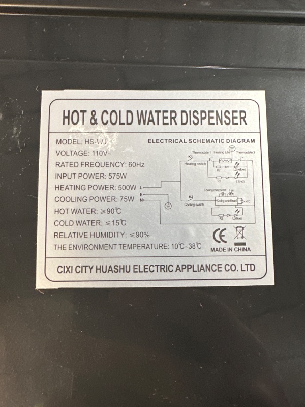 Photo 3 of *UNTESTED* EWANYO Top Loading Water Cooler Water Dispenser Countertop Water Cooler Dispenser, Holds 1.2 to 5 Gallon Bottles