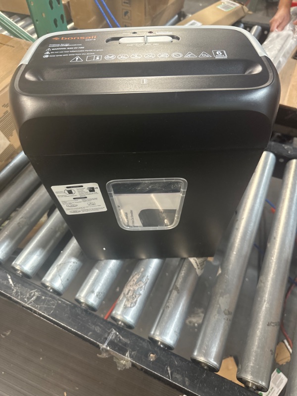 Photo 2 of *UNTESTED* Bonsaii Paper Shredder for Home Use, 6-Sheet Crosscut Paper and Credit Card Shredder - 3.4 Gal Wastebasket