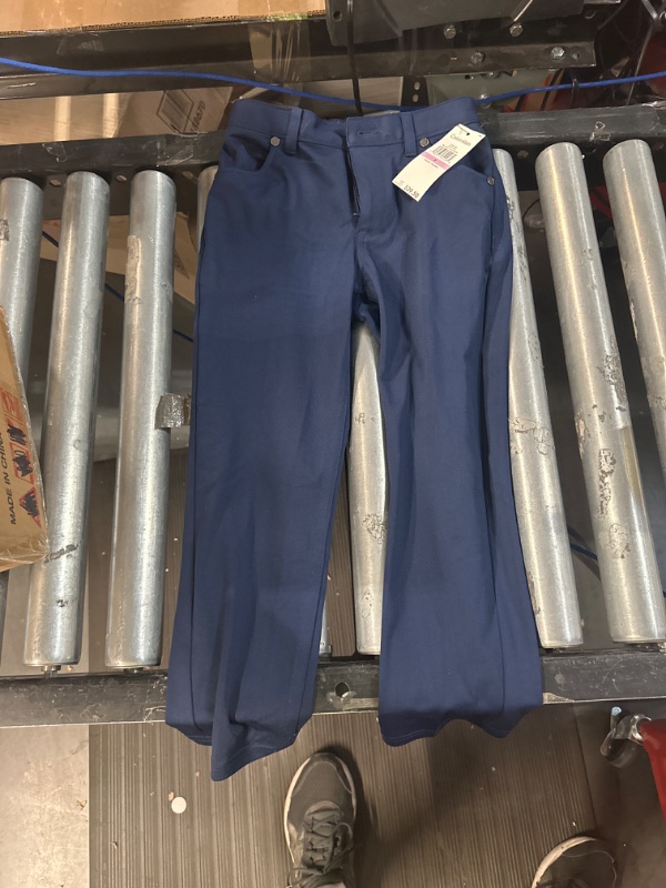 Photo 2 of Calvin Klein Boys' Flat Suit Dress Pant, Straight Leg Fit & Hemmed Bottom, Belt Loops & Functional Front Pockets, Bright Blue Tech, 6