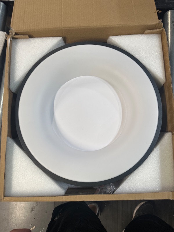 Photo 2 of *UNTESTED* LOVSON LED Modern Ceiling Light, 15 Inch 2000 lm Flush Mount Ceiling Lamp, Black