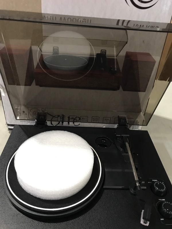 Photo 1 of **PARTS ONLY**
Vinyl Record Player with External Speakers, 3 Speed Bluetooth Turntable Black