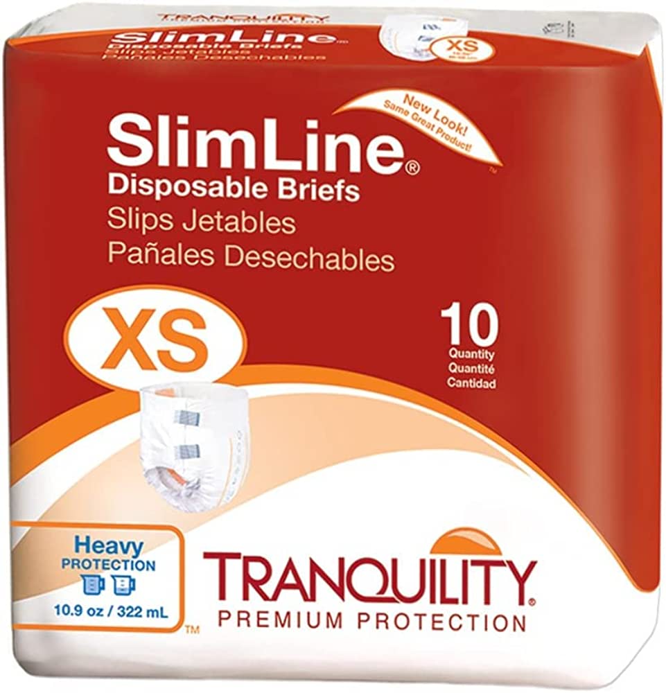 Photo 1 of Tranquility SlimLine Disposable Briefs (Size XS, 10-Pack)