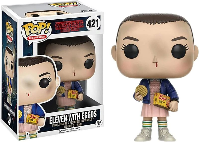 Photo 1 of Eleven [with Eggos] (Chase): P?o?p?! TV Vinyl Figurine Bundle with 1 Compatible 'ToysDiva' Graphic Protector (421-13318 - B/A)