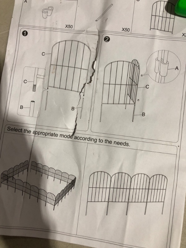 Photo 3 of **STOCK PHOTO ONLY FOR REFERENCE SEE ALL PICTURES**
OUSHENG 10 Pack Decorative Garden Fence, Total 10ft(L) x 24in(H) 