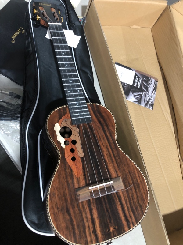 Photo 2 of 26 inch Caramel CT904 Ebony Tenor LCD color display Electric Ukulele