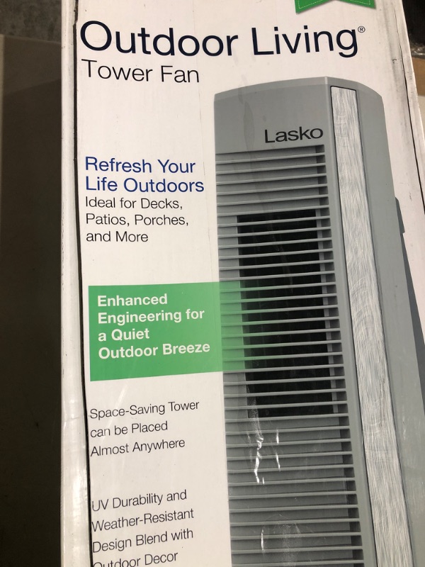 Photo 3 of ** see all images **
Lasko Outdoor Living Oscillating Tower Fan, for Decks, Patios and Porches, 10 Foot Power Cord, 4 Refreshing Speeds, 42", Grey, YF202