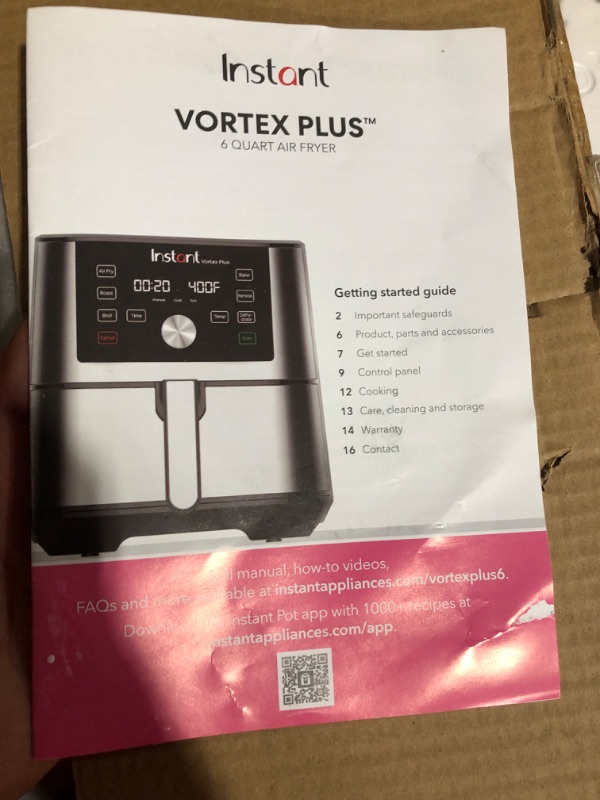 Photo 6 of [READ NOTES]
Instant Vortex Plus Air Fryer Oven, 6 Quart, From the Makers of Instant Pot