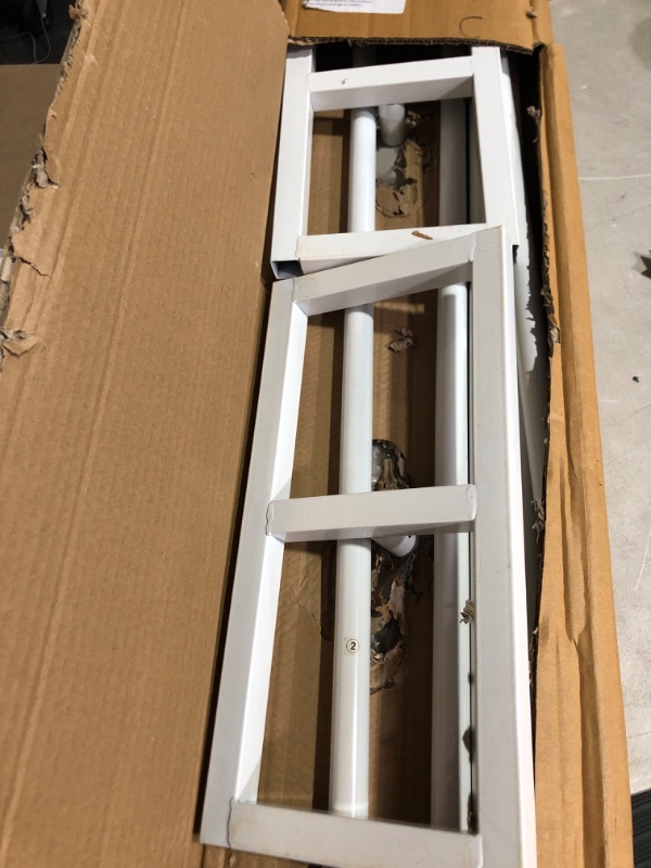 Photo 2 of * item missing instructions *
 Floating Nursery Book Shelves for Wall Set of 2, Classic White Wall Bookshelf for Kids Room,Book Shelf 