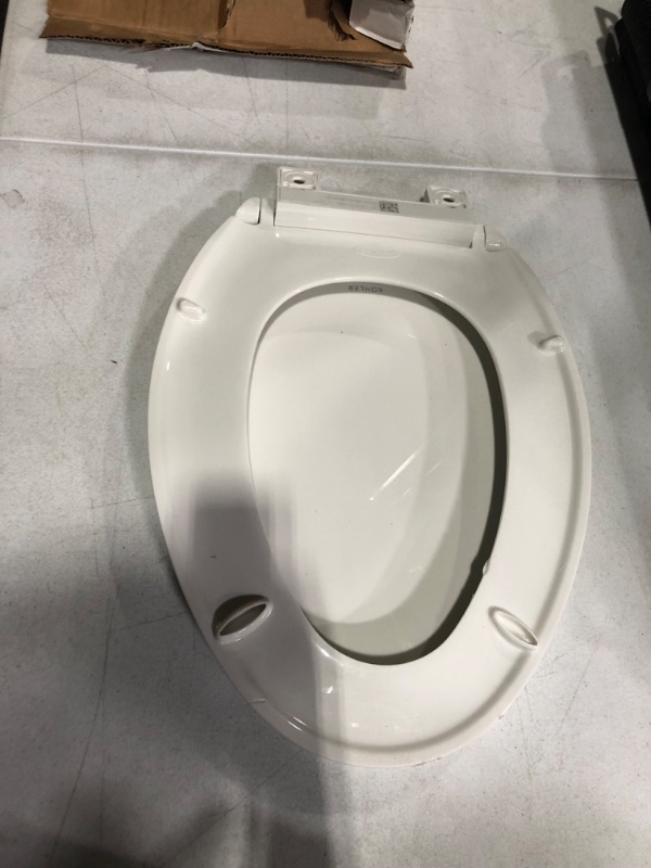 Photo 2 of ***SCRAPED AND SCUFFED - NO HARDWARE INCLUDED - SEE PICTURES***
Kohler K-20110-0 Brevia Elongated Toilet Seat with Grip-Tight Bumper