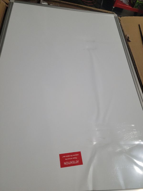 Photo 3 of **SEE NOTES/DAMAGED**
Mobile Dry Erase Board80X120 inches, Double Sided Magnetic Whiteboard, Rolling Stand with Aluminum Frame