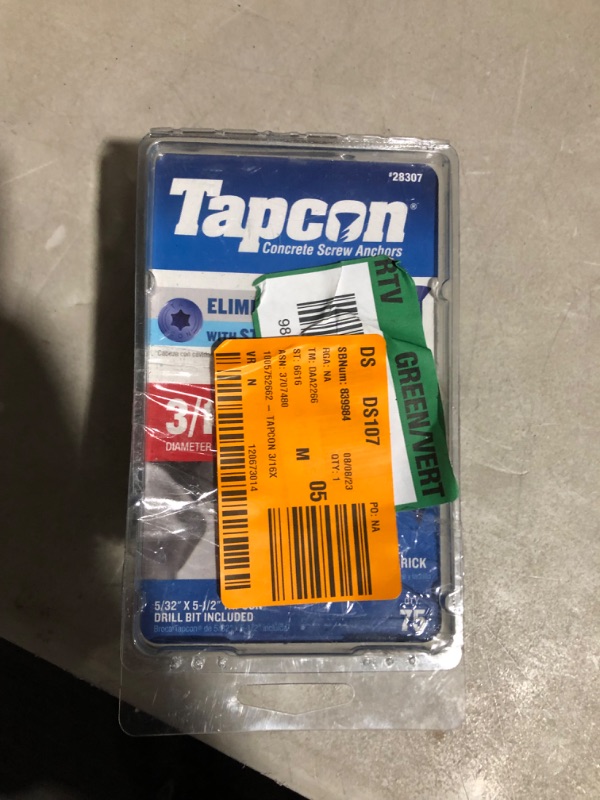 Photo 3 of Tapcon 28307 3/16x3-1/4 Blue Star Drive Bugle Head Concrete Anchors 75/Box