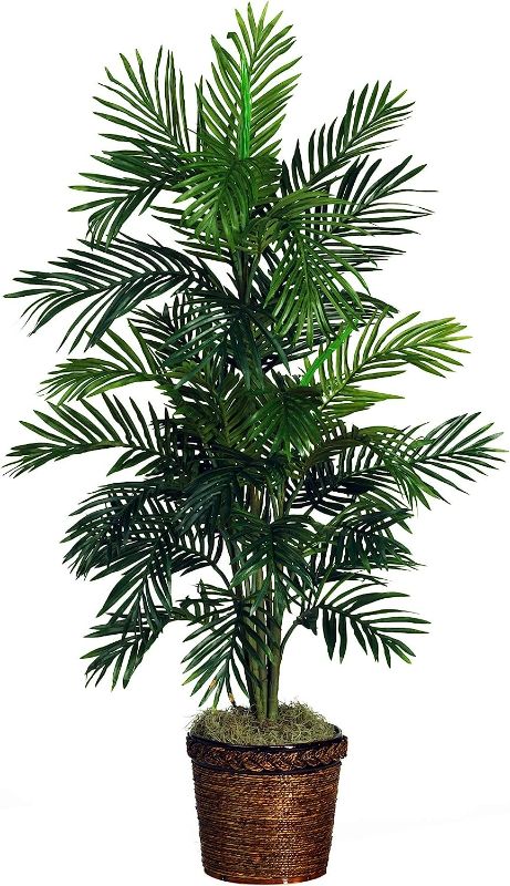 Photo 1 of ***SEE NOTE*** AnTing Triple Golden Cane Palm Artificial Tree Palm Silk Tree ABOUT 5.5'