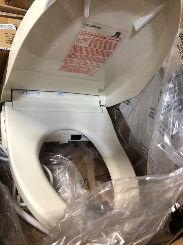 Photo 3 of (PARTS ONLY)TOTO SW3036R#12 WASHLET K300 Electronic Bidet Toilet Seat, Sedona Beige & Fluidmaster 7530P8 Universal Better Than Wax Toilet Seal, Wax-Free Toilet Bowl Gasket Fits Any Drain Sedona Beige Self Cleaning Wand with EWATER Toilet Seat + Toilet Sea