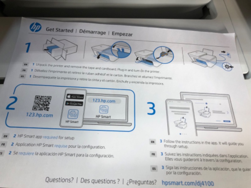 Photo 4 of HP DeskJet Plus 4155 Wireless All-in-One Printer, Works with Alexa 