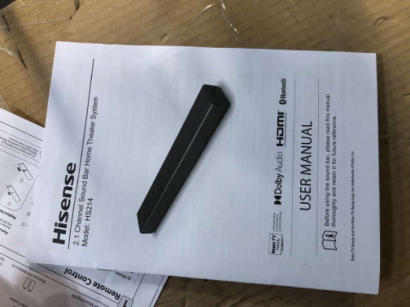 Photo 1 of New Hisense Hs214 2.1-Channel Soundbar With Built-In Subwoofer