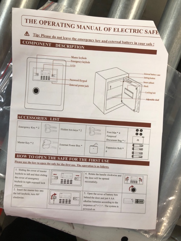 Photo 1 of *NEW**2.2 Cub Safe Box Fireproof Waterproof, Security Home Safe with Fireproof Document Bag