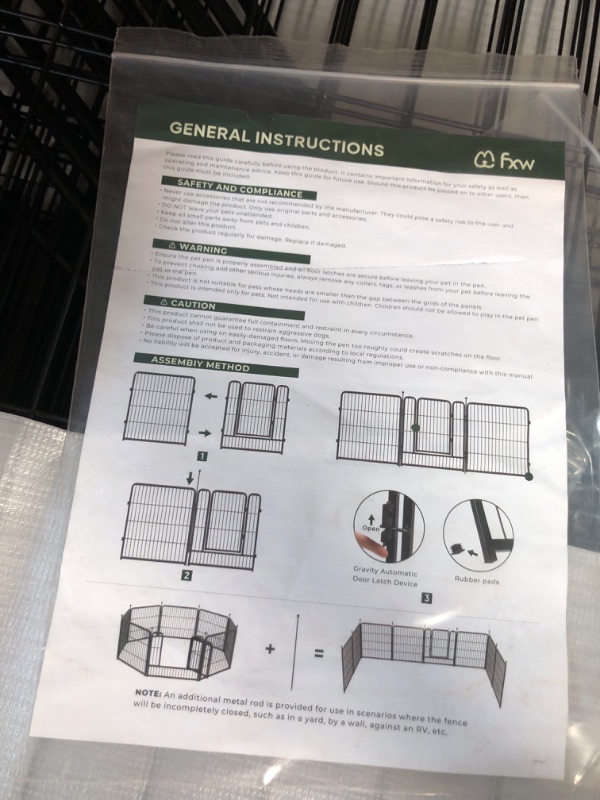 Photo 2 of *SEE NOTES* FXW Dog Playpen Outdoor 16 Panels 24 inch