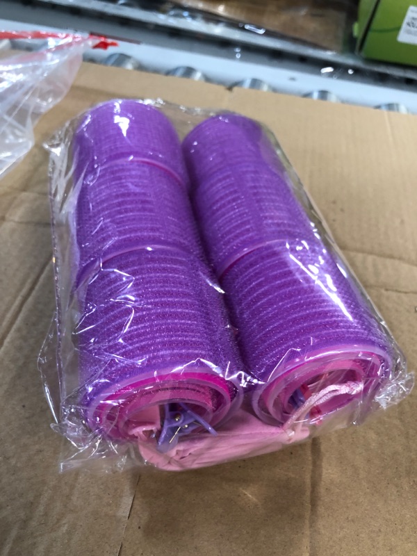 Photo 2 of (SEE NOTES) Hair roller set 12 PCS PURPLE