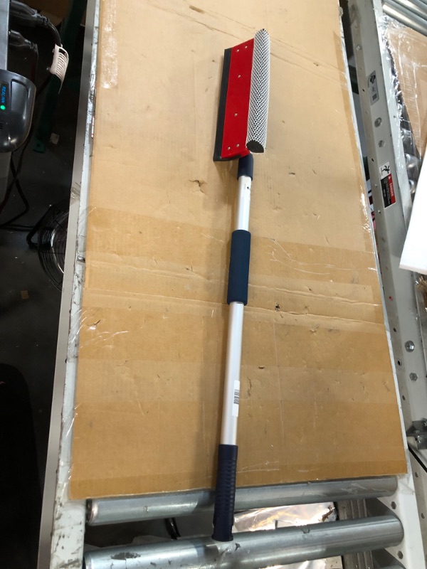 Photo 1 of DSV Standard Professional Window Squeegee | 2-in-1 Window Cleaner Sponge and Soft Rubber Strip with Telescopic Extension Pole 127.5cm & 50” | Adjustable to Clean from Multiple Angles