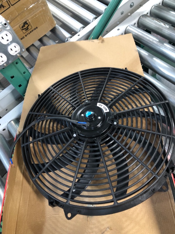 Photo 2 of 16" Black Electric Radiator Cooling Fan Wide S-Curved 