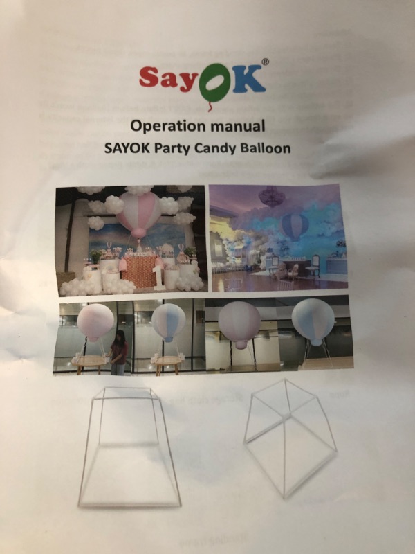 Photo 2 of SAYOK 5ft PVC Half Hot Air Balloon 