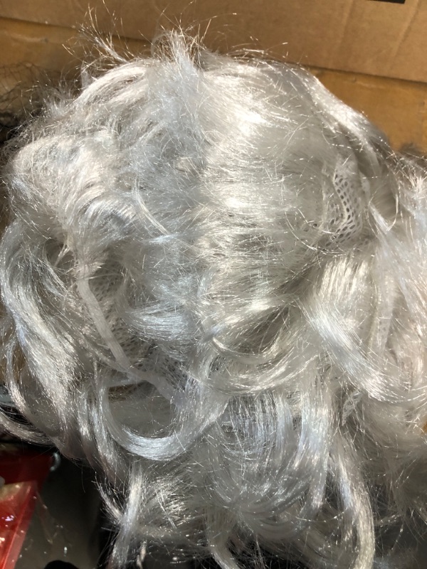 Photo 2 of **SEE NOTES**Lydell Women's Short Curly Wavy Wig Synthetic Hair Full Wig 6 inches (51 Silver Grey)