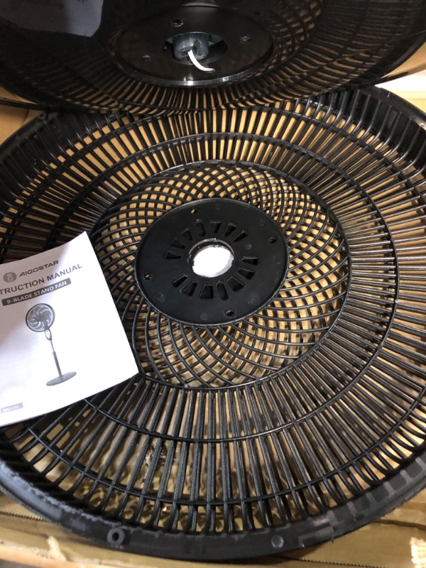 Photo 5 of (PARTS ONLY) Aigostar Pedestal Fan, 16” Oscillating Standing Fan, Black