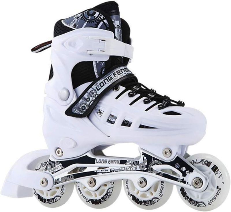 Photo 1 of *SEE NOTES* 4 Size Adjustable Inline Skates for Kids and Adults Outdoor Men and Women Inline Roller Skates Beginners Boys and Girls Roller Blades Pu Mesh Black M(2.5-6)