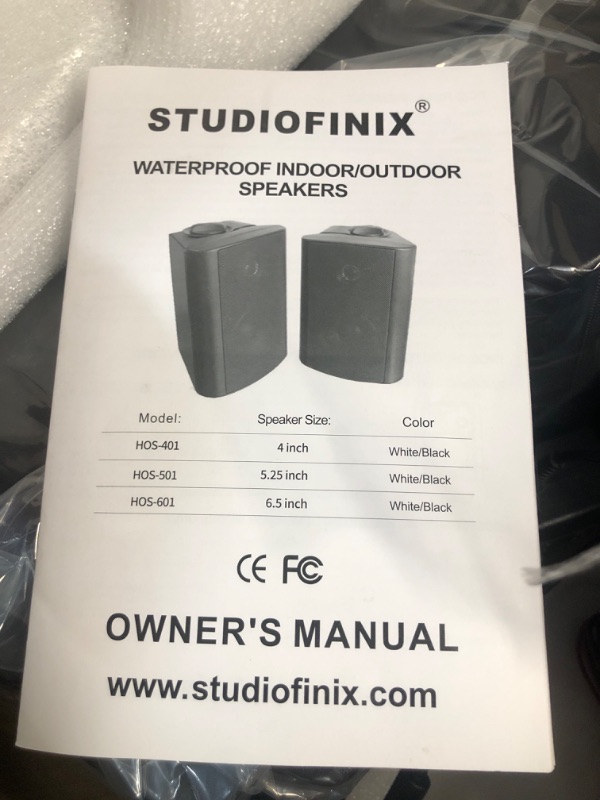 Photo 1 of STUDIOFINIX 800W 6.5 Inch Outdoor Bluetooth Speakers Waterproof with Multifunctional Amplifier Wall Mount Weatherproof Loudspeaker System for Patio Garden Poolside Home(4 Speakers,Black)