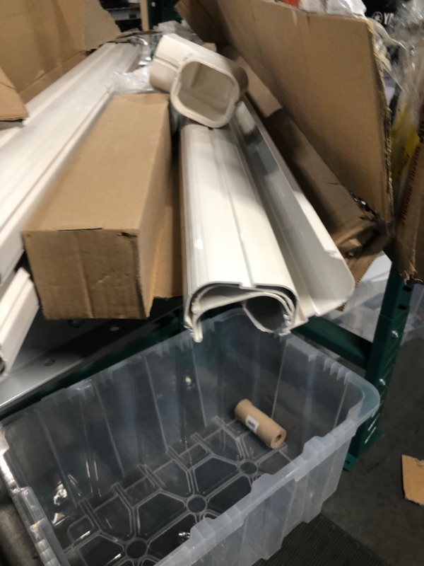 Photo 5 of **** SOME MISSING PARTS SEE PHOTOS FOR ACTUAL CONTENTS ****4" 14 Ft PVC Decorative Line Set Cover Kit Pro Series for Air Conditioners and Heat Pumps Decorative Tubing Cover,Ductless Mini Split Air Conditioners,No Other Parts Needed, White